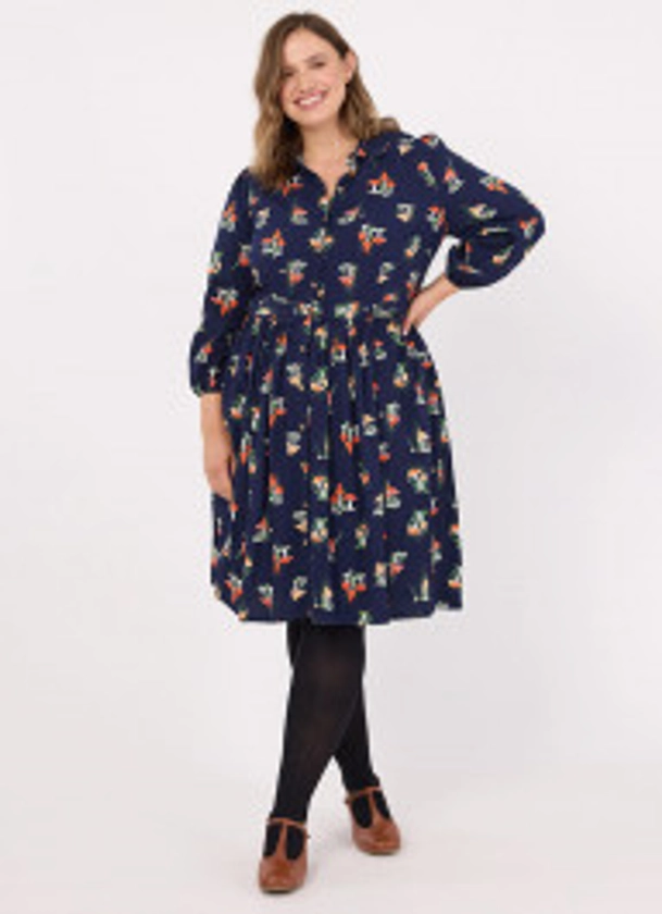 Andi Mushroom Print Shirt Dress