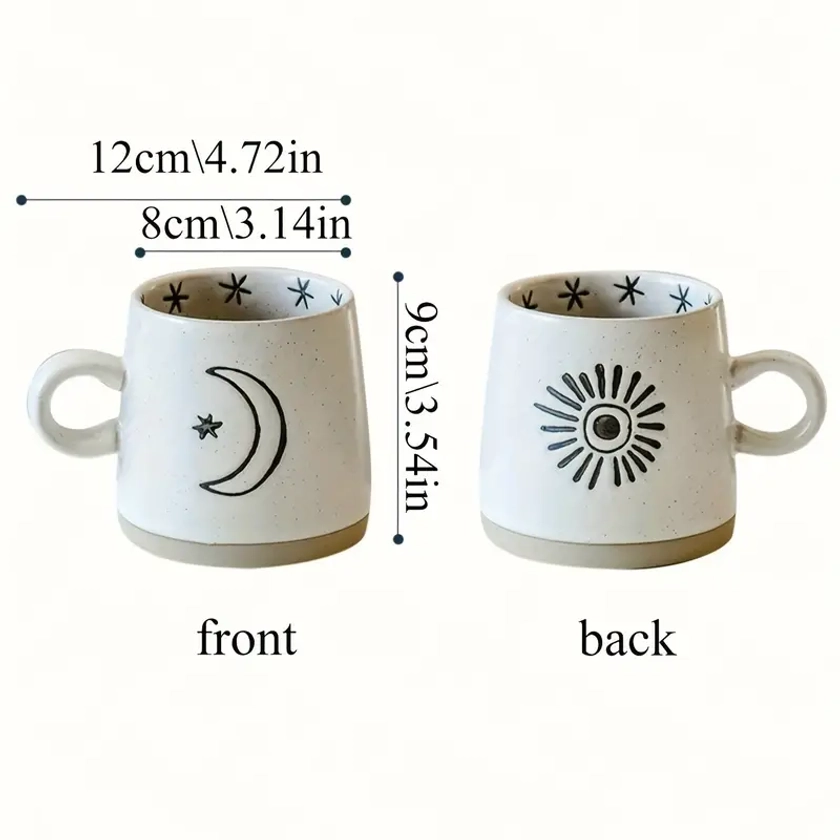 Ceramic Coffee Mug Embossed Reusable Insulated - Temu