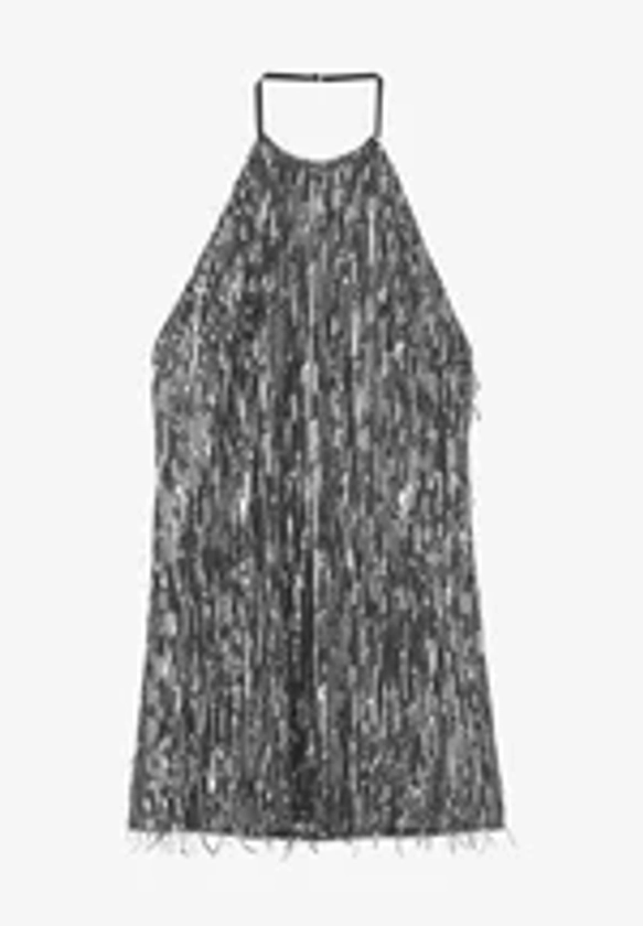 PULL&BEAR SHORT SEQUIN - Robe de soirée - silvercoloured/argenté - ZALANDO.FR