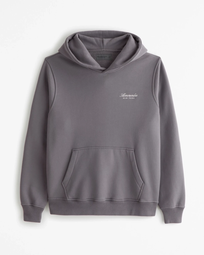 Men's Script Logo Popover Hoodie | Men's Tops | Abercrombie.com