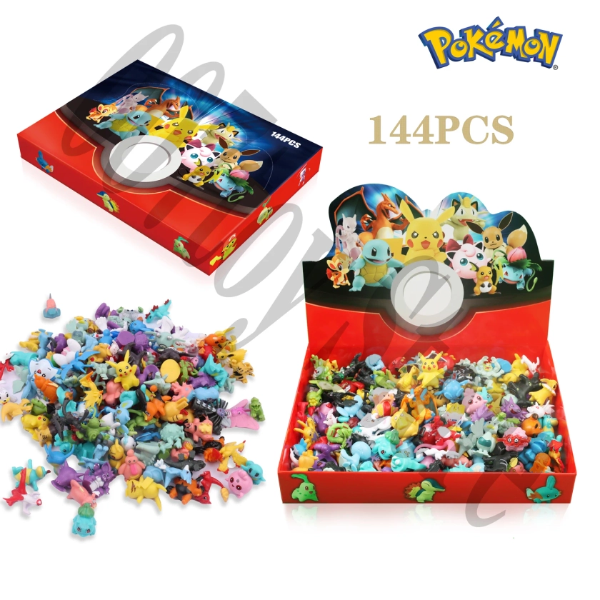 24-144 pièces, boîte cadeau de noël, figurines d'action, Pikachu, Anime, jouets pour enfants, Halloween