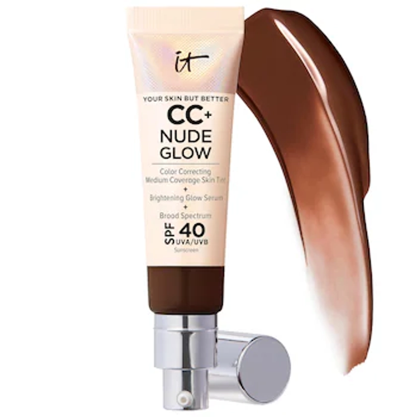 CC+ Nude Glow Lightweight Foundation + Glow Serum with SPF 40 and Niacinamide - IT Cosmetics | Sepho