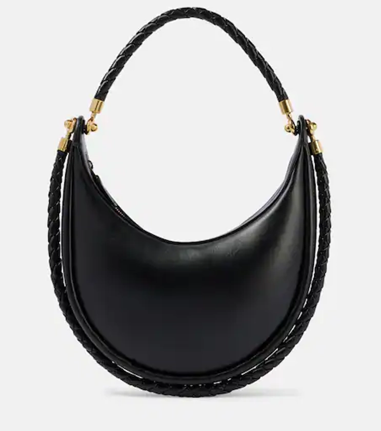 Hula Hoop leather shoulder bag in black - Bottega Veneta | Mytheresa