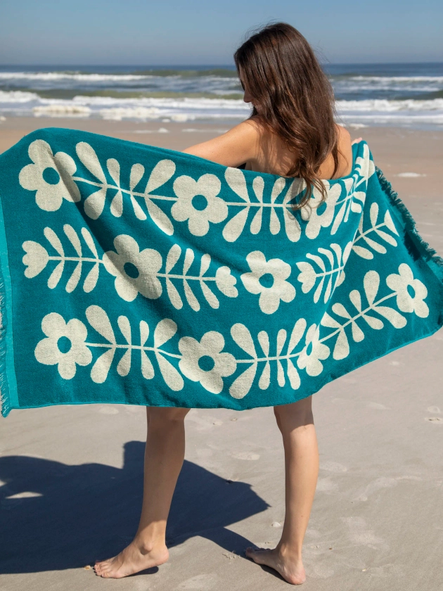 Cotton Bungalow Towel - Dark Teal – Natural Life