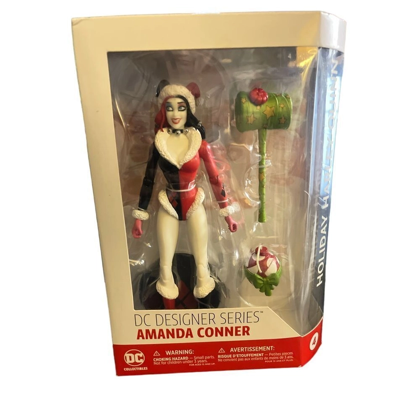 DC Designer Series Amanda Conner Holiday Harley Quinn Action Figure Collectible