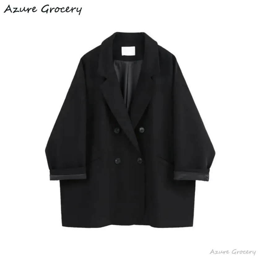 Blazer vintage imbibé pour femme, veste femme, nouvelle mode coréenne, printemps et automne 2024 - AliExpress