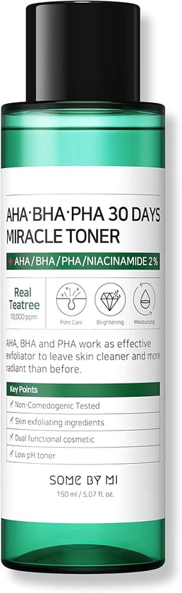 Amazon.co.jp: SOME BY MI AHA.BHA. PHA Miracle Toner 5.1 fl oz (150 ml) / Lotion, Fluctuating Skin, Sensitive Skin : Beauty