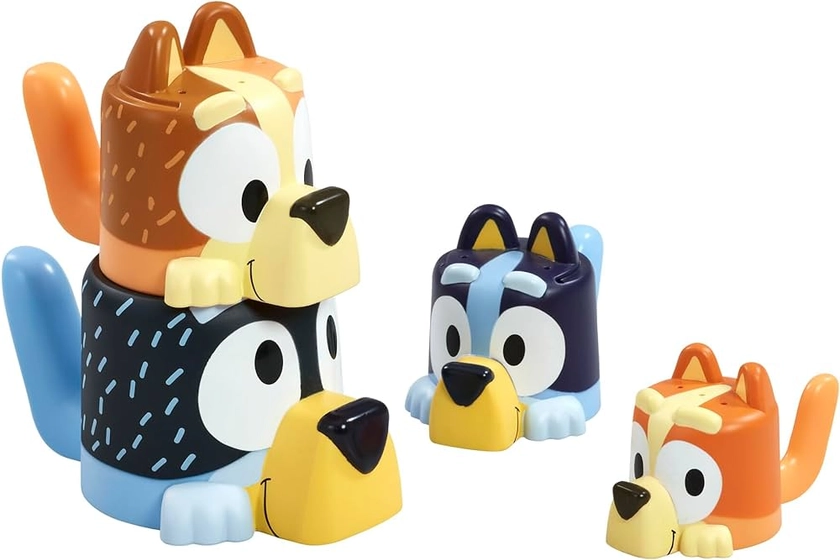 TOMY Toomies Bluey's Family Pourers with Designs Featuring Chilli, Bandit, Bingo, and Bluey - Nesting, Stacking Cups for Bath Time - Officially Licensed Bluey Toys - Baby Bath Toys for +18 Months : Amazon.co.uk: Toys & Games