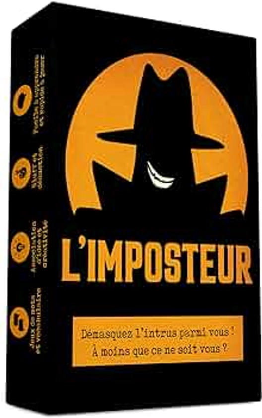 Oh Happy Games - L'Imposteur - Saurez-Vous Le démasquer ? Bluff, Créativité, Jeux de Mots et Suspicions ! Jeu d'ambiance - Jeu de Cartes - Jeu de Société Adulte