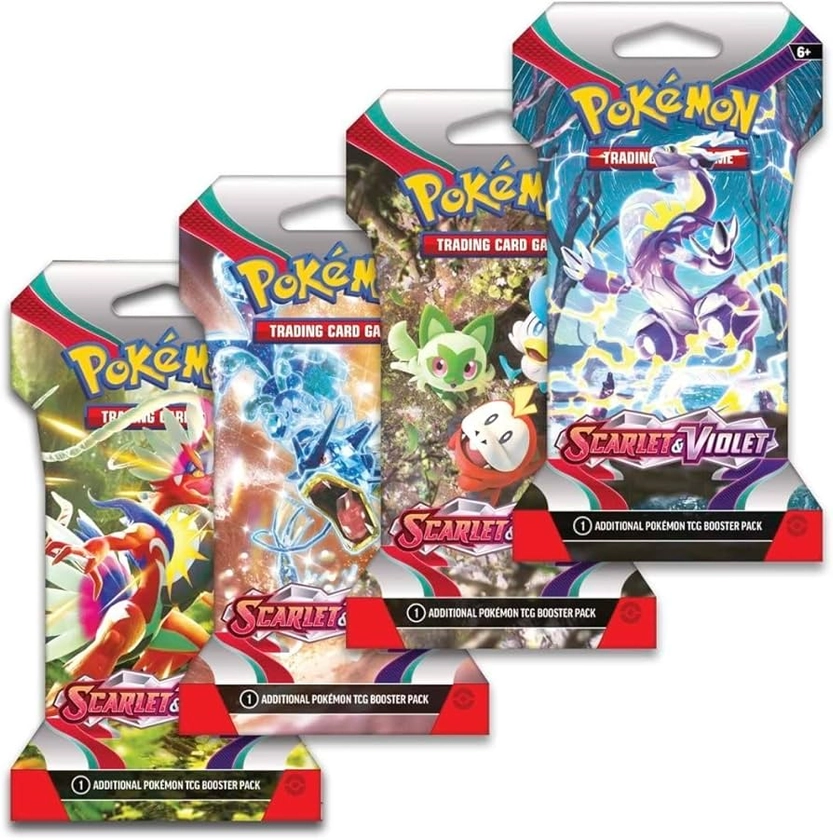 Amazon.com: POKEMON TCG: Scarlet & Violet Sleeved Booster Packs - 8 Packs (80 Cards) : Toys & Games