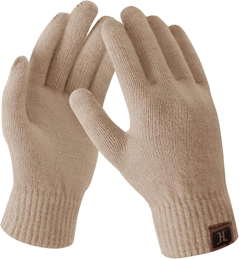 FZ FANTASTIC ZONE Women's Winter Touchscreen Wool Magic Gloves Warm Knit Fleece Lined for Women