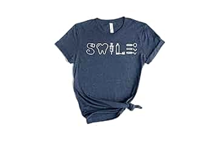 Smile Dental Shirt for Women, Dental Assistant Shirt, Dentist Gift for Women, Dentist Hygienist Shirts, Cute Dental T-Shirt,