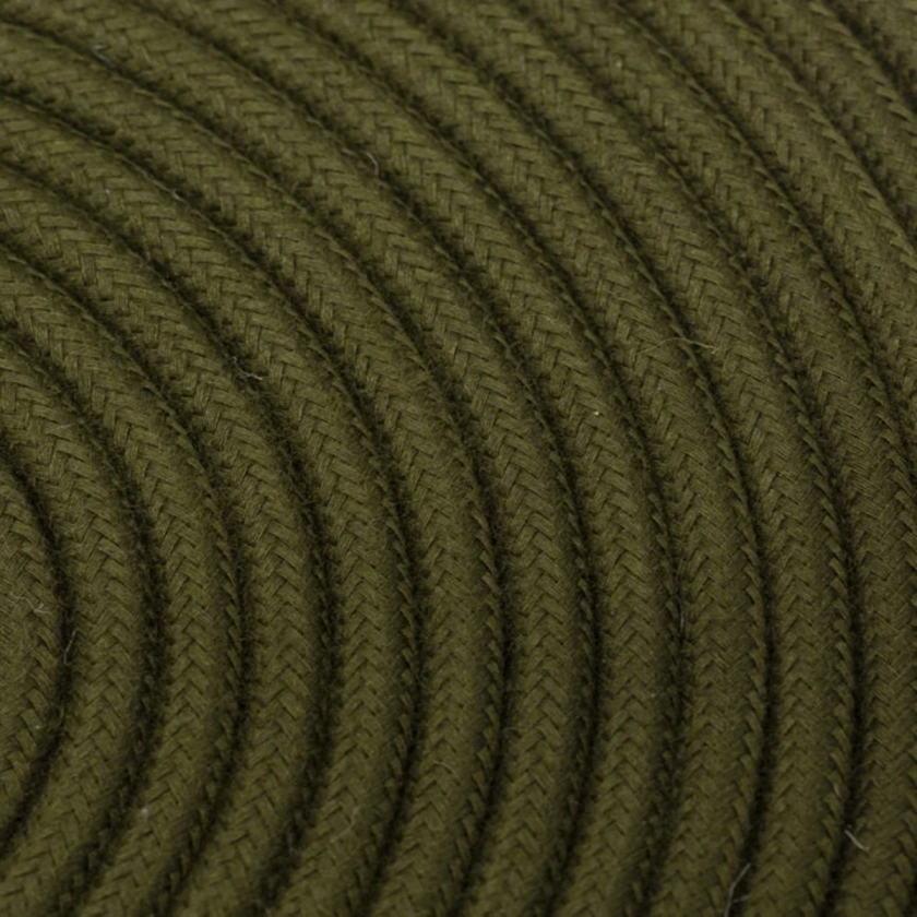 DRESS - Cable Textile Rond 2X0,75 1 mt TO424 VERT SOUS-BOIS | Leroy Merlin