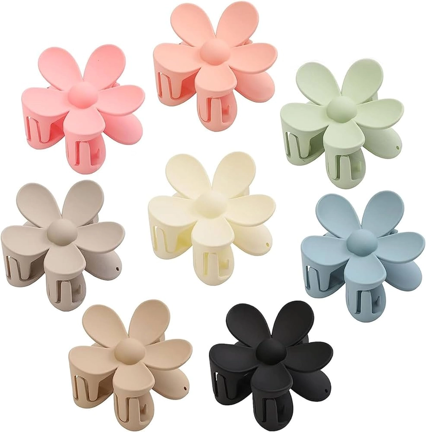 Amazon.com : 8PCS Flower Claw Clips, Hair Claw Clips for Thick Thin Hair, Non Slip Flower Hair Clips, Strong Hold Hair Clips for Women Girls, Aesthetic Color : Beauty & Personal Care