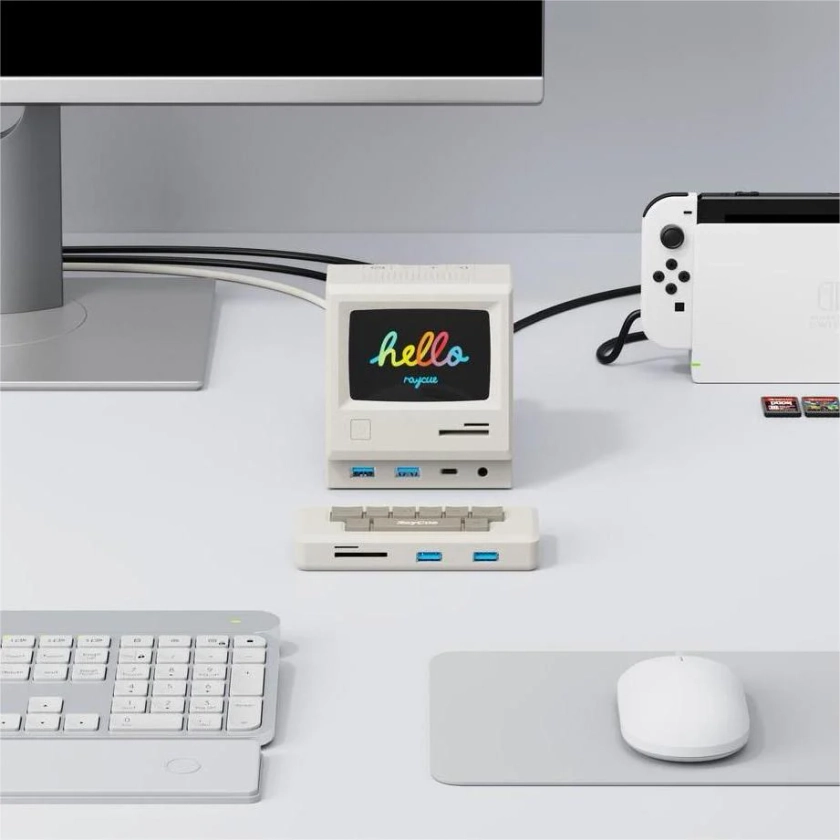 RayCue 128K: Retro Style Multifunctional Dock w/ Display