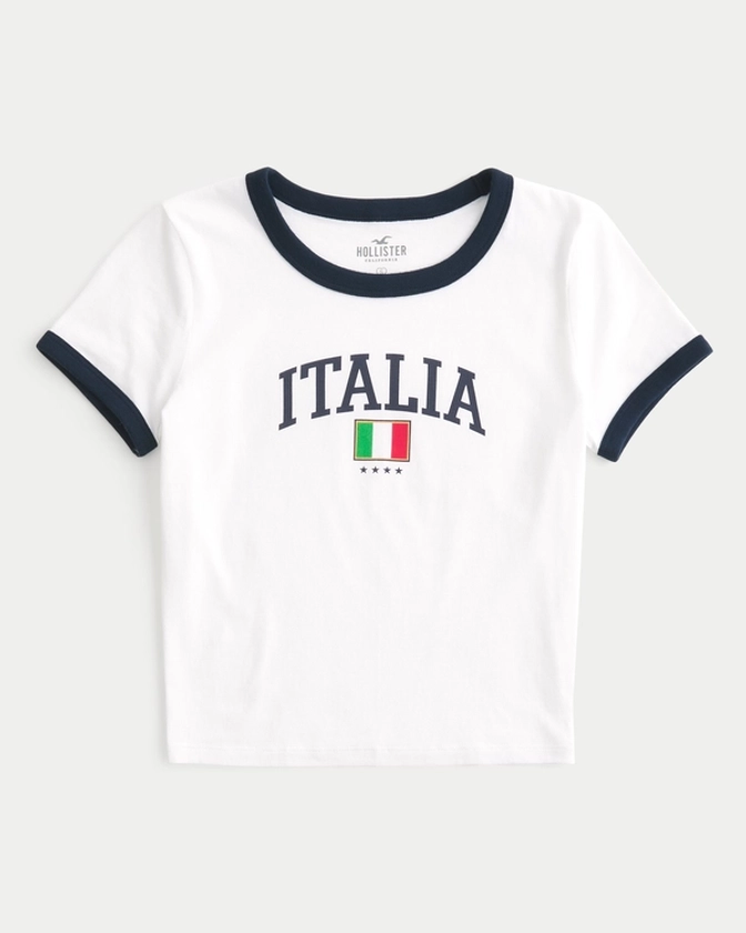 Women's Italia Graphic Baby Tee | Women's Sale | HollisterCo.com