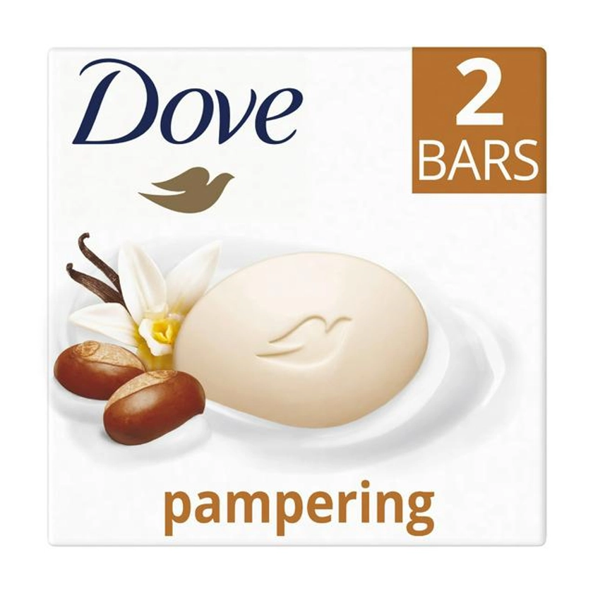 Dove Shea Butter Beauty Cream Soap Bar, Purely Pampering 2x90g | Sainsbury's