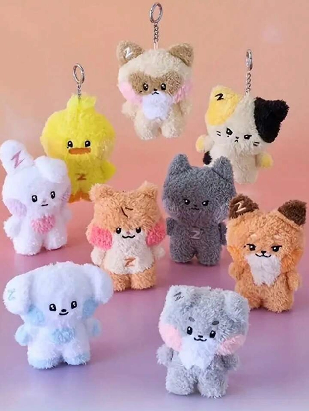 1 pezzo, Kpop ZB1 Portachiavi Peluche: 12 cm Peluche Carino del Personaggio dei Cartoni Animati Zeroni - Il Regalo Perfetto per i Fan Kpop