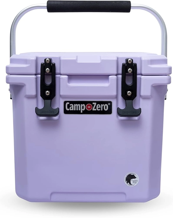 CAMP-ZERO 12L-12.6 Quart Portable Hard Cooler Ice Chest, Perfect for Drinks, Lunch, Beach, Picnics, Boating, Camping and Travel with 2 Molded-in Cup Holders and Folding Aluminum Handle