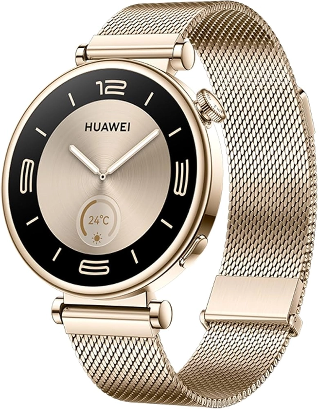 HUAWEI WATCH GT 4 Smart Watch for Women - Fitness Tracker Compatible with iOS & Android - 24H Health Monitoring including specific Women Health Management - Long Battery Life - 41MM Milanese Gold