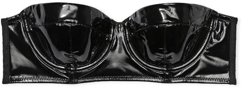 Victoria's Secret Faux Patent Leather Strapless Longline Balconette Bra, Women's Lingerie (32B-38DD)