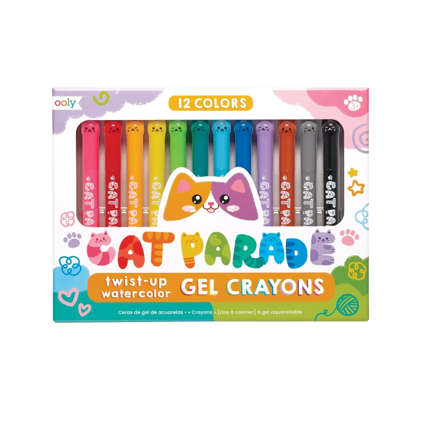 Cat Parade Gel Crayons - Set of 12