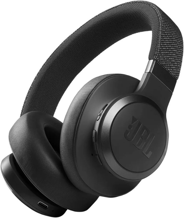 JBL Live 660NC – Casque audio supra-auriculaire sans fil – Écouteurs Bluetooth avec réduction de bruit et commande pour appels – Autonomie jusqu'à 50 heures – Noir
