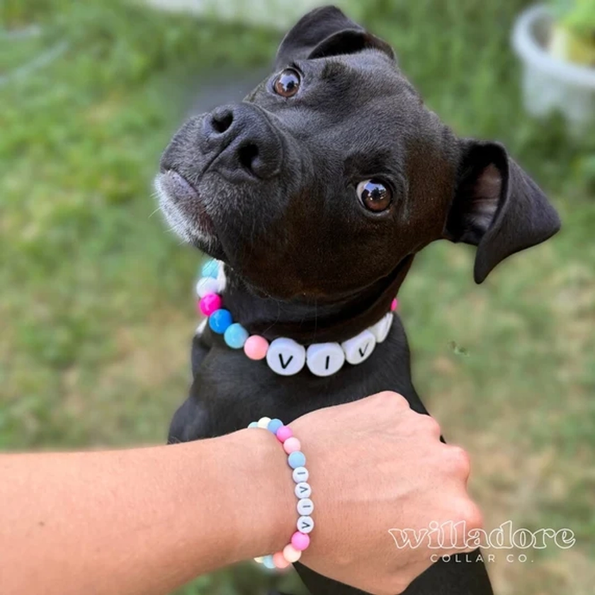 Personalized Bracelet - Match Your Dog or Cat Collar from Willadore Collar Co. (Collar sold separately!)