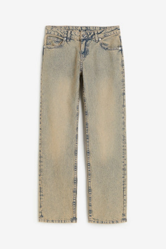 Τζιν παντελόνι με όγκο - Μπεζ/ξεθωριασμένο - Ladies | H&M GR