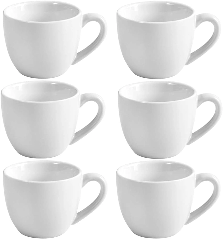 homEdge Mini tasse à expresso Procelain - 90 ml - Demitasse pour expresso, thé - Blanc : Amazon.fr: Cuisine et Maison