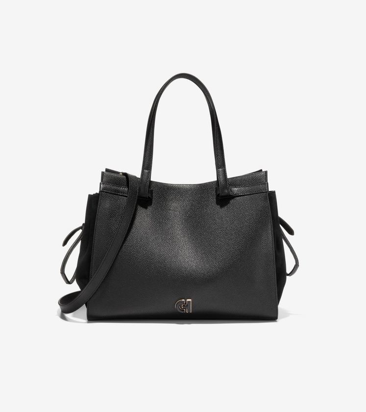 Grand Ambition Side-Cinch Satchel in Black | Cole Haan