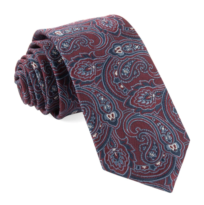 Tailored Paisley Red Tie | Wool Ties | Tie Bar