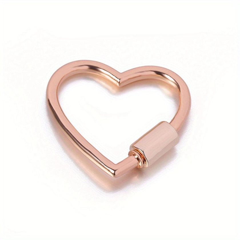 Alloy Heart Shape Screw Buckle Glossy Alloy Bracelet Necklace DIY Buckle Backpack Key Ring