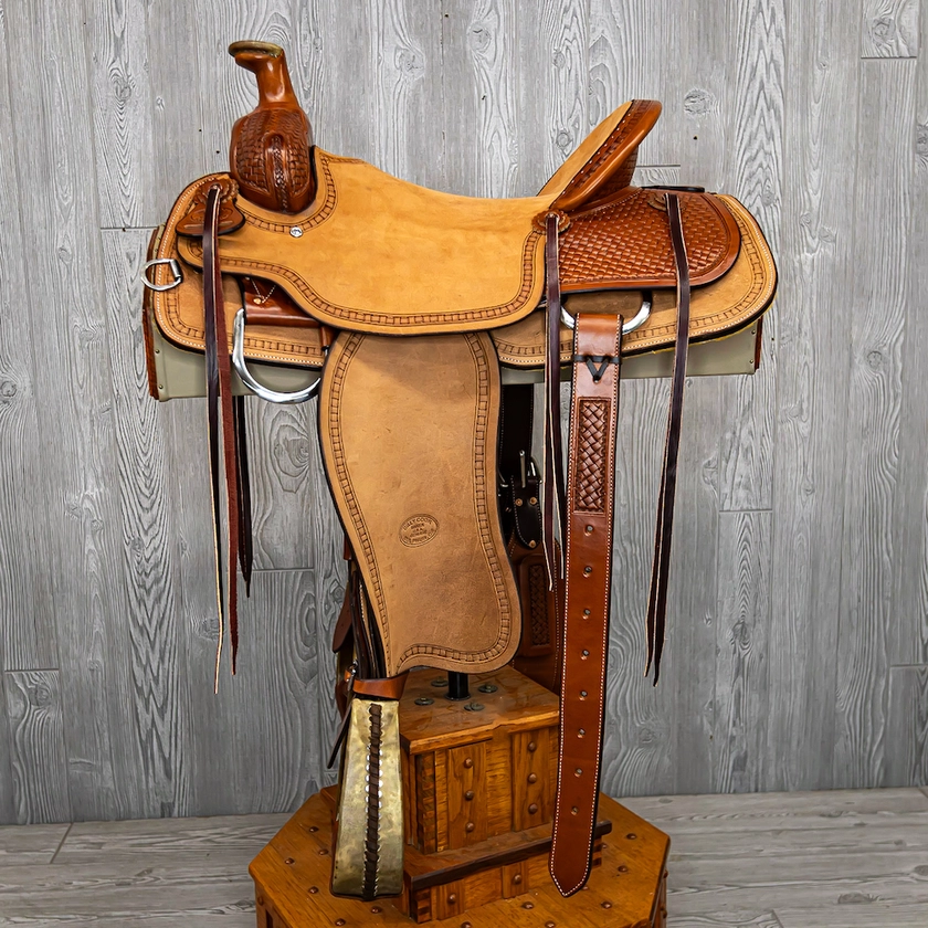 Will James Ranch Roper 1/4 Groove Weave W/ Groove Weave Border, Double Rigging, Close Contact - Billy Cook Saddles