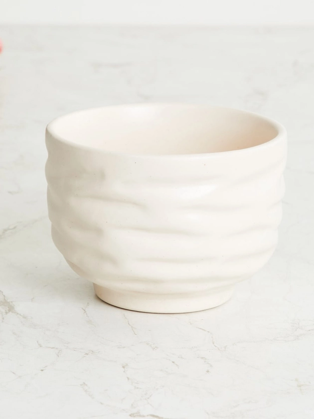 Buy Home Centre Beige Textured Ceramic Planter -  - Home for Unisex