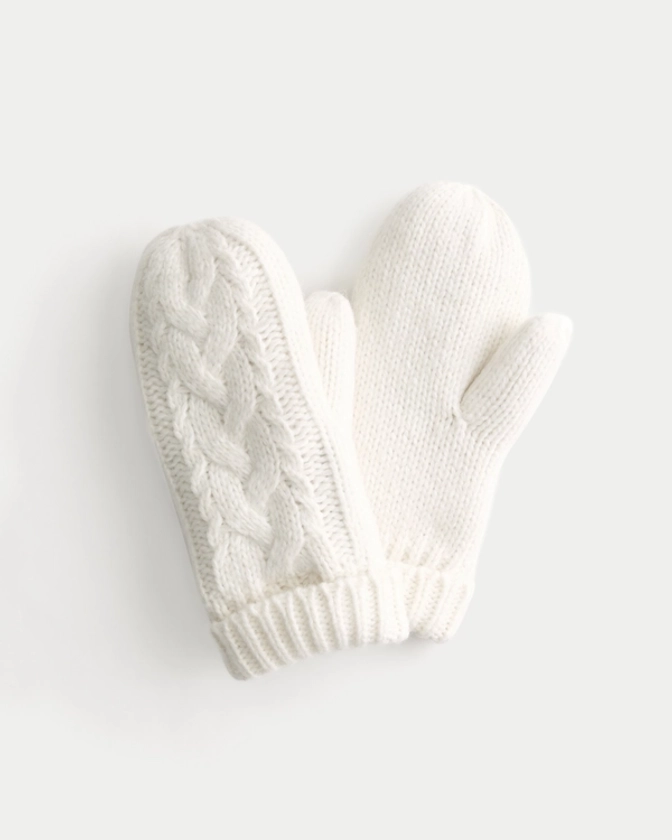 Women's Cable-Knit Mittens | Women's Accessories | HollisterCo.com