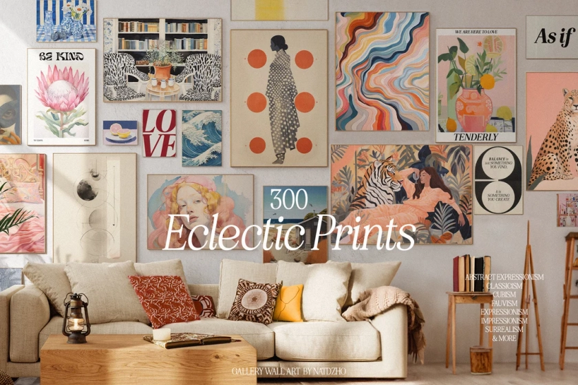 300 Eclectic Prints. Maximalist Gallery Wall Set, Pink Blue Red Yellow Decor, Colorful Art, Matisse, Frida, Picasso, DIGITAL DOWNLOAD - Etsy Canada