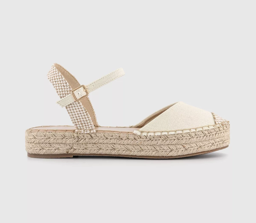 OFFICE Sadie Closed Toe Flatform Espadrilles Natural - Women’s Sandals