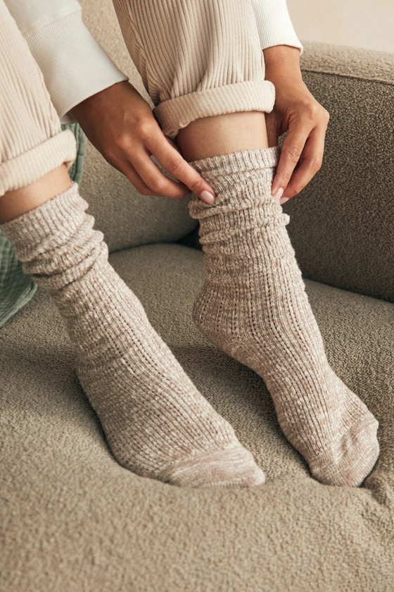 Neutral Slouchy Ankle Socks 3 Pack