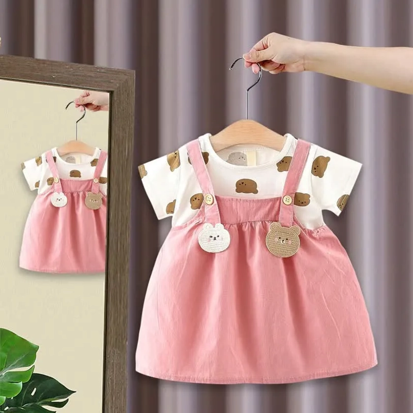 Baby Bear Bunny Strap Summer Dress