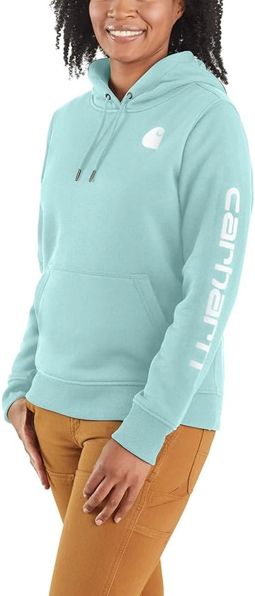 Carhartt Women's Relaxed Fit Midweight Logo Sleeve Graphic Sweatshirt