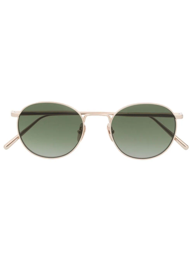 gradient-lens round-frame sunglasses