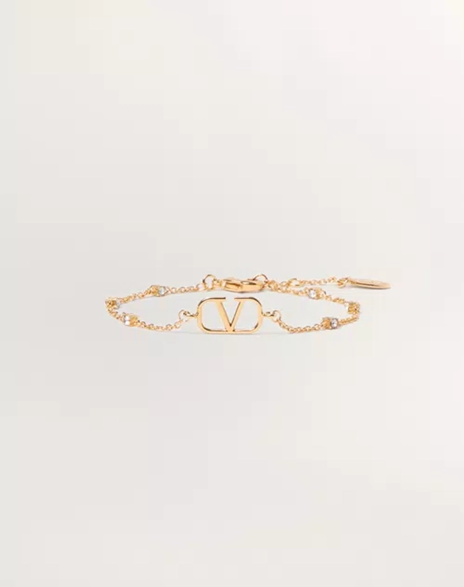 Bracciale Vlogo Signature In Metallo per Donna in Oro | Valentino IT