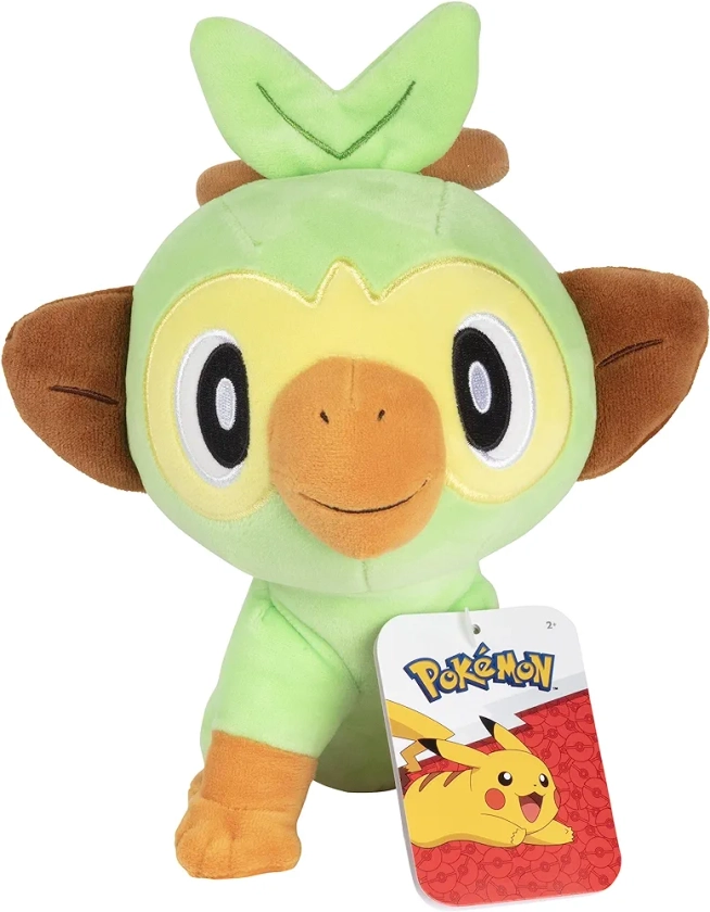 Pokémon 8" Grookey Plush Officially Licensed - Quality & Soft Stuffed Animal Toy - Add Grookey to Your Collection! - Great Gift for Kids & Fans of Pokemon
