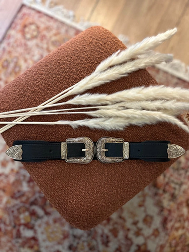 Ceinture double boucles dorées | AUX PETITS BONHEURS