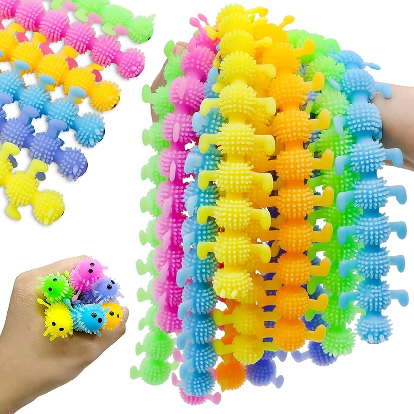12 Pack Stretchy Fidget Toy,Stretchy String Fidgets Sensory Toys,Colorful Stretchy Strings Fidget Toy for Children's Day Gift,Kids,Adults Stress Relief Anti Anxiety