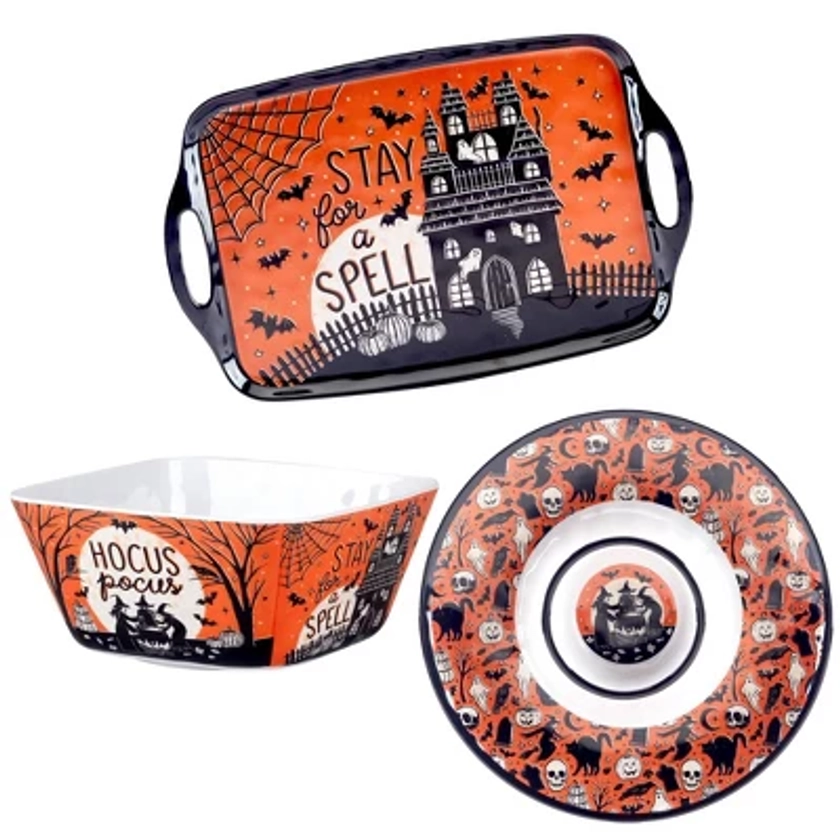 Certified International 3pc Hocus Pocus Melamine Serving Set