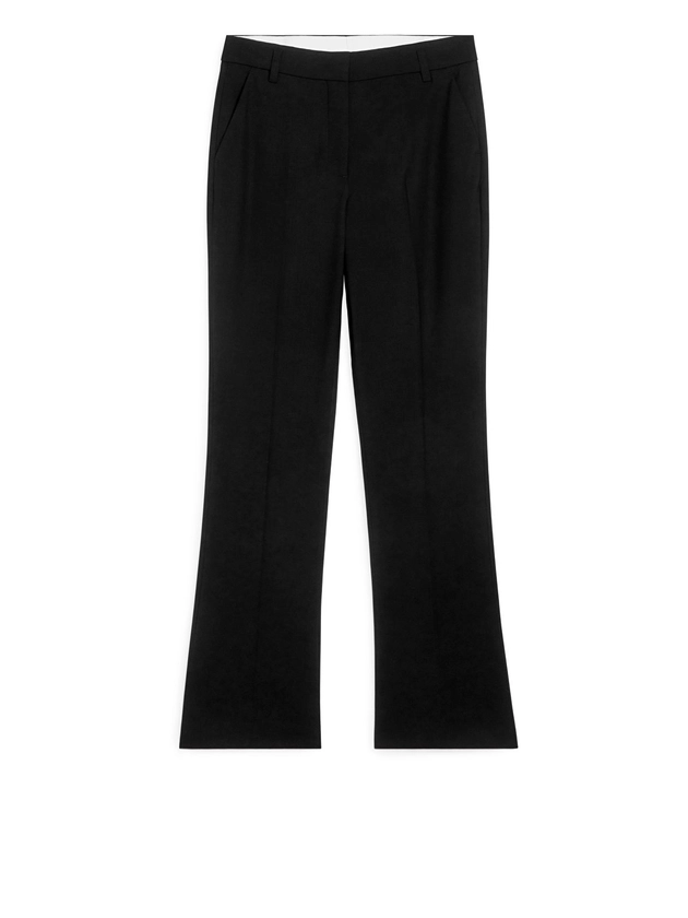 Tailored Wool-Blend Trousers - Black - ARKET PL