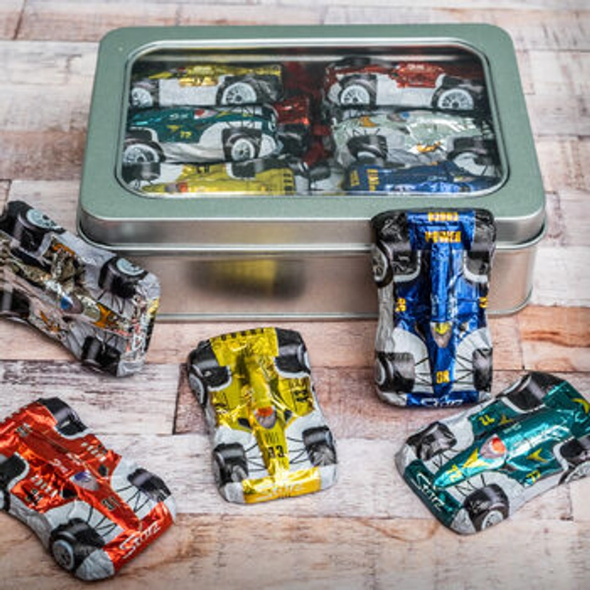 Gift Tin Of Chocolate Sports Cars