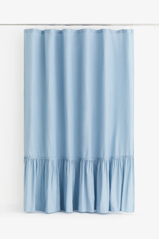 Cortina de ducha con volante - Azul claro - HOME | H&M ES